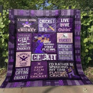 Stop Wishing And Start Playing Cricket Quilt Blanket Th19  Quilt